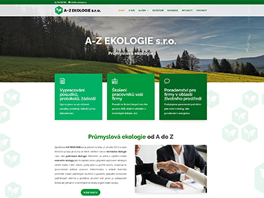 Webové stránky a logo pro společnost A-Z EKOLOGIE s.r.o.